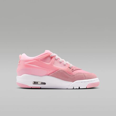 حذاء Air Jordan Big Kids' 4 RM أبيض وردي ناعم (GS) in Kuwait