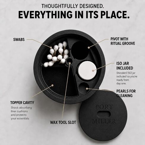 Puffco Pivot Carry Case, Cup Holder Sized, Storage for Swabs, Tool, Pivot, ISO and Topper - Black in Kuwait