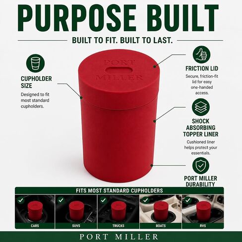 Puffco Pivot Carry Case, Cup Holder Sized, Storage for Swabs, Tool, Pivot, ISO and Topper - Black in Kuwait
