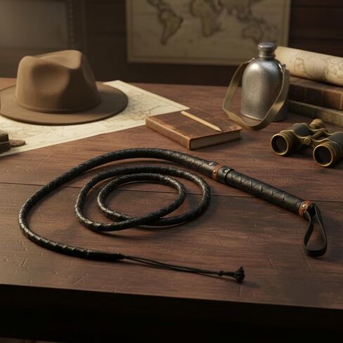 SZCO 9-Foot Braided Leather Decorative Replica – Western-Style Costume Prop and Collectible Display Accessory in Kuwait
