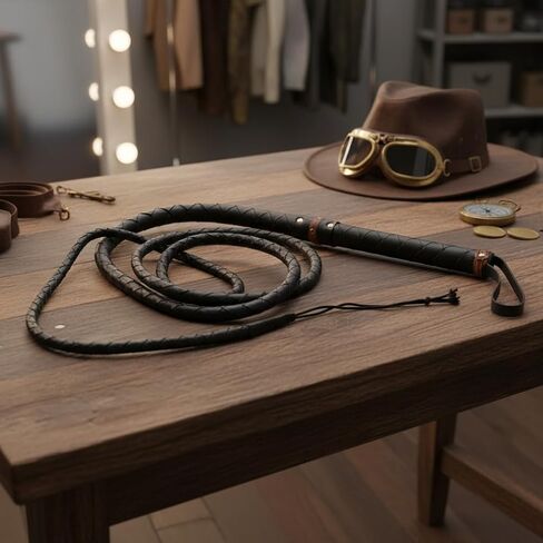 SZCO 9-Foot Braided Leather Decorative Replica – Western-Style Costume Prop and Collectible Display Accessory in Kuwait