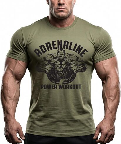 Adrenalin Pure Power Motivational Workout Shirts for Men in Saudi Arabia