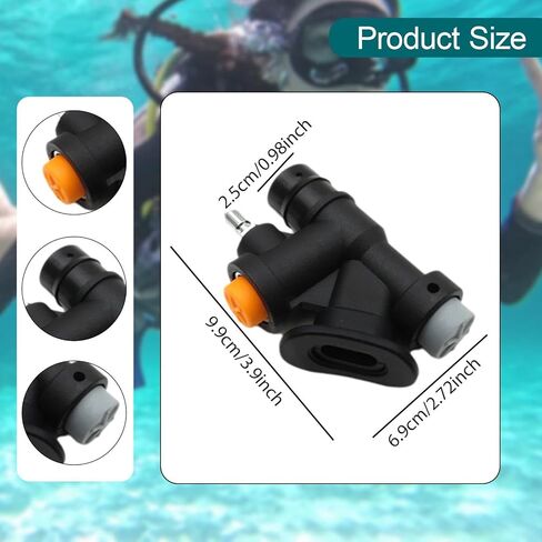 Diving BCD, Power Inflator, Inflation and Deflation Valve, Portable, Easy to in Kuwait