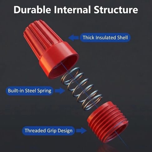 180 PCS Wire Connectors, Insulating Insert Twist Electrical Wire Caps with Spring, Portable for Quick Connection, 5 Color Wire Caps Electrical (180P) in Kuwait