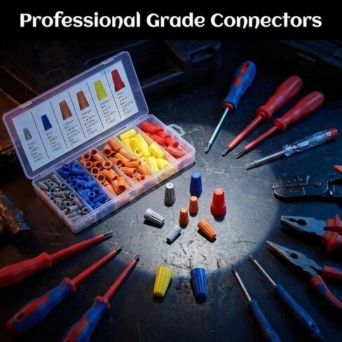 180 PCS Wire Connectors, Insulating Insert Twist Electrical Wire Caps with Spring, Portable for Quick Connection, 5 Color Wire Caps Electrical (180P) in Kuwait