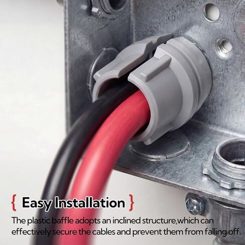 200 قطعة 1/2 بوصة موصل كابل كهربائي غير معدني، موصل صندوق التوصيل كابلات فردية 14 Awg ~ 8Awg، كابلان 2x14 AWG ~ 2x10 AWG in Kuwait