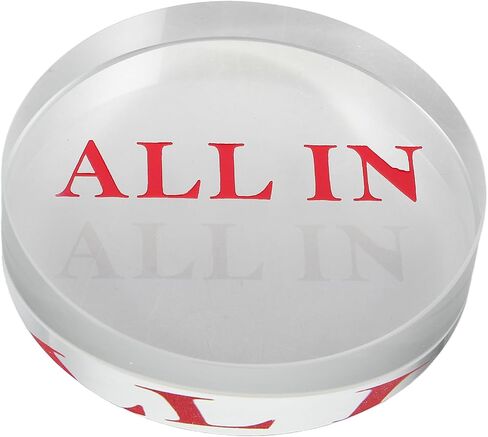 Kisangel Double Layer Engraved Font Betting Tokens Large Round Red Letters Game Currency Coins for Popular Hold Card and Blackjack Players in Kuwait