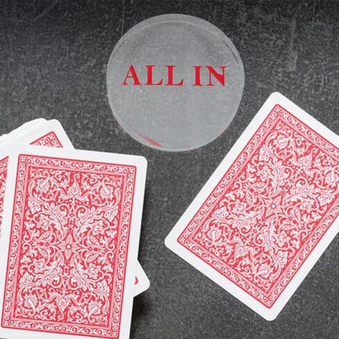 Kisangel Double Layer Engraved Font Betting Tokens Large Round Red Letters Game Currency Coins for Popular Hold Card and Blackjack Players in Kuwait