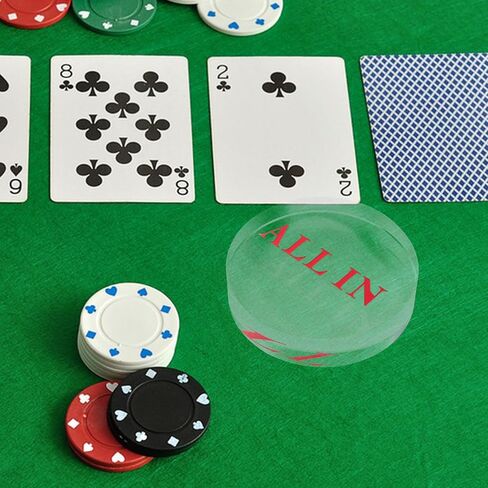 Kisangel Double Layer Engraved Font Betting Tokens Large Round Red Letters Game Currency Coins for Popular Hold Card and Blackjack Players in Kuwait