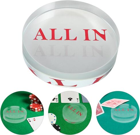 Kisangel Double Layer Engraved Font Betting Tokens Large Round Red Letters Game Currency Coins for Popular Hold Card and Blackjack Players in Kuwait