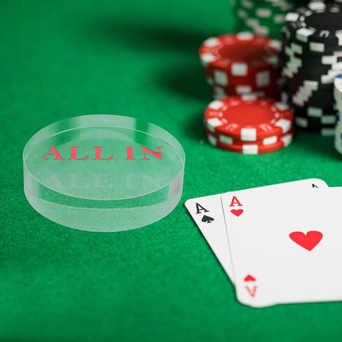 Kisangel Double Layer Engraved Font Betting Tokens Large Round Red Letters Game Currency Coins for Popular Hold Card and Blackjack Players in Kuwait