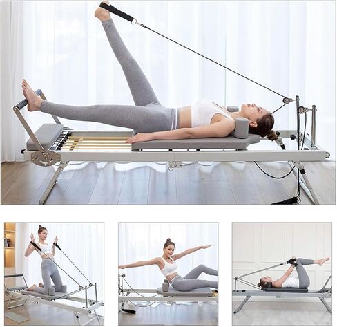 Multifunctional Pilates Core Bed, Foldable Reformer, Adjustable Strength Design, Yoga Fitness Exercise Professional Equipment in Kuwait