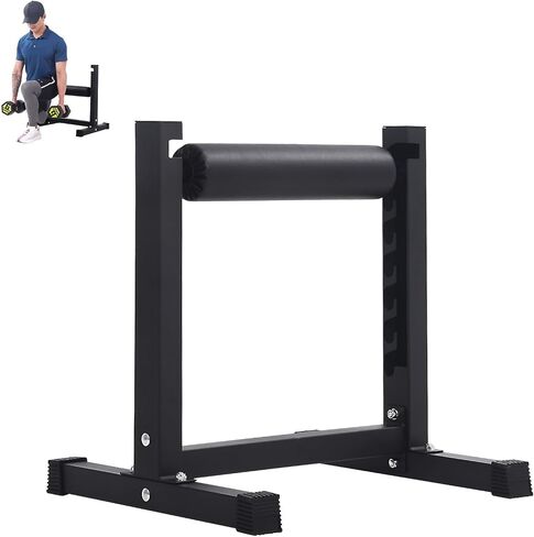 OUTLANE Bulgarian One Leg Squat, Single Leg Squat Stand, Adjustable Squat Roller with 7 Roller Heights and Thickened Pads, Lower Body Specialty Machine for Squats, Leg Lunges in Kuwait