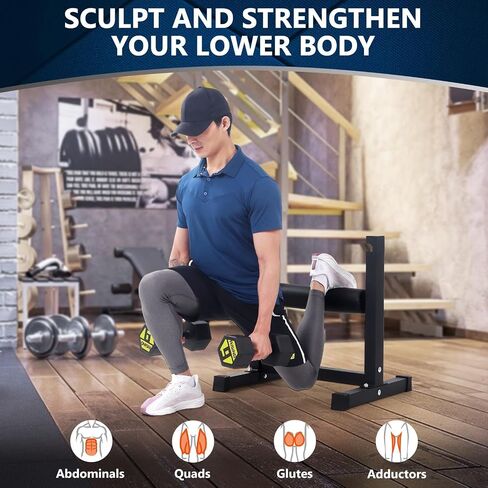 OUTLANE Bulgarian One Leg Squat, Single Leg Squat Stand, Adjustable Squat Roller with 7 Roller Heights and Thickened Pads, Lower Body Specialty Machine for Squats, Leg Lunges in Kuwait