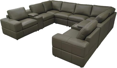 Large Arm Leather Match Upholstery Modular Sectional in Kuwait