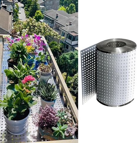 Stainless Steel 304 Perforated Sheet, 0.8mm Thick, 10mm Opening, Decorative Metal Mesh for Balcony Railings, Window Sills, and Fencing (60x100cm) in Kuwait
