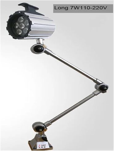 LED 7 واط/12 واط الذراع الطويلة مقاوم للماء النفط واقية من الغبار آلة أداة مصباح 24 فولت/220 فولت طحن/مخرطة/شرارة آلة مصباح للصناعية (طويل 7 واط 110-220 فولت) in Kuwait