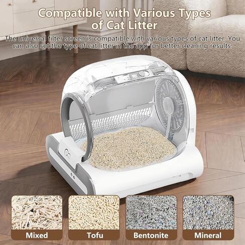 DOEL Cat Litter Box Automatic Cleaning, Automatic Litter Box with Large Capacity, App Control, Safety Protection, Leak Prevention in Saudi Arabia