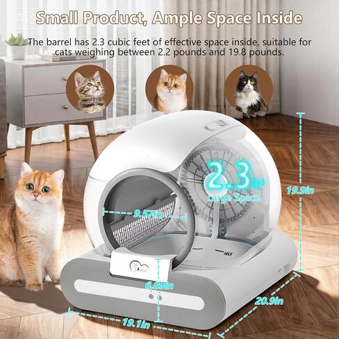 DOEL Cat Litter Box Automatic Cleaning, Automatic Litter Box with Large Capacity, App Control, Safety Protection, Leak Prevention in Saudi Arabia