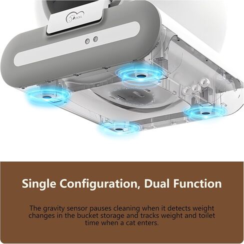DOEL Cat Litter Box Automatic Cleaning, Automatic Litter Box with Large Capacity, App Control, Safety Protection, Leak Prevention in Saudi Arabia
