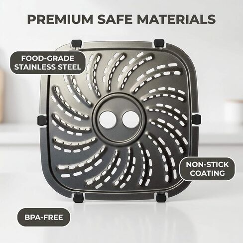 قطع غيار مقلاة الهواء لـ PowerXL، صينية مقلاة الهواء 8QT لمقلاة الهواء Power XL Vortex Pro Plus، لوحة سلة مقلاة الهواء المطلية بطبقة مزدوجة، ملحقات مقلاة الهواء غير اللاصقة in Kuwait