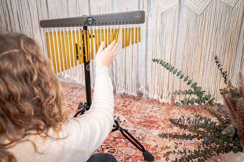 Height Adjustable Chimes Stand for Seated or Standing Players — Great for Meditation, Sound Healing Therapy and Yoga — Solid Steel, 2-YEAR WARRANTY in Kuwait