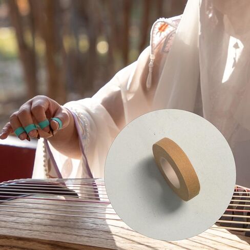 Yibuy 4 قطع 500 سم من القطن الخالص Guzheng Pipa شريط إصبع 5 متر لون البشرة مناسب للأداء in Kuwait