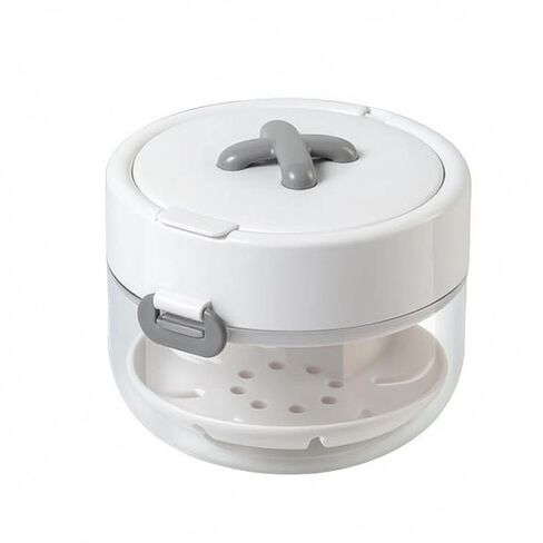 Appliance Case Retainer Storage Container Snap Closure Compact Size Reflective Lid Made from Pc Silicone Suitable for Office Gift Giving Home Decoration, White, White in Kuwait