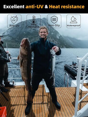 FOCEAN قارب الأرضيات إيفا رغوة قارب التزيين فو خشب الساج الأرضيات البحرية ورقة حصيرة البحرية لقوارب السيارات جون قوارب باس قارب RV كاياك، 94.5 "× 47.2"/35.4"/23.6"/15.7" in Kuwait