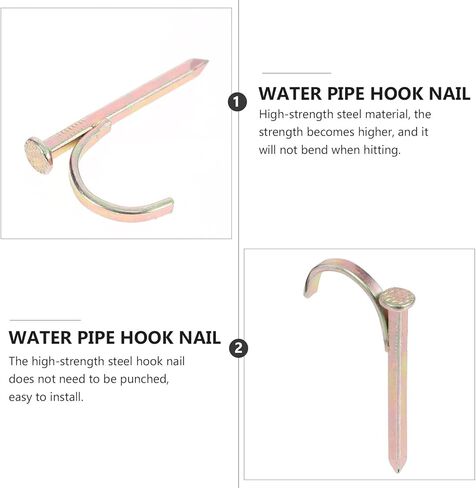 LIFKOME 20pcs المياه الثابتة مسمار الصلب سميكة حصة الأرض المشبك هوك لتثبيت أنابيب خرطوم الحديقة، 0.52in أنابيب المياه الجدار شماعات مناسبة للري في الهواء الطلق والسباكة in Kuwait