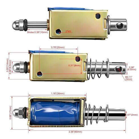 Hechen solenoid electromagnet HS-0730B DC6V 1A 5N 10mm stroke push pull type open frame in Kuwait