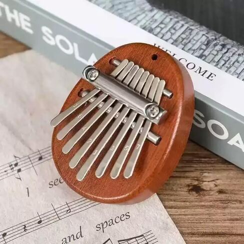 Cute 8-Key Wooden Finger Piano • Small Kalimba Marimba Pendant for Gifts & Decoration in Kuwait