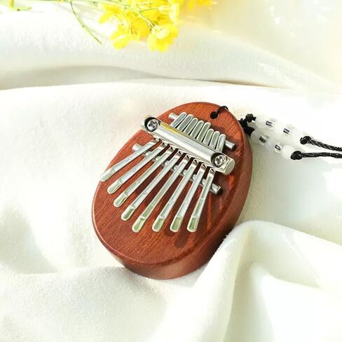 Cute 8-Key Wooden Finger Piano • Small Kalimba Marimba Pendant for Gifts & Decoration in Kuwait