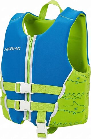AKONA Child Neoprene Life Jacket for Boys, US Coast Guard Approved, Rated for Children Weighing 30-50 Pounds in Kuwait