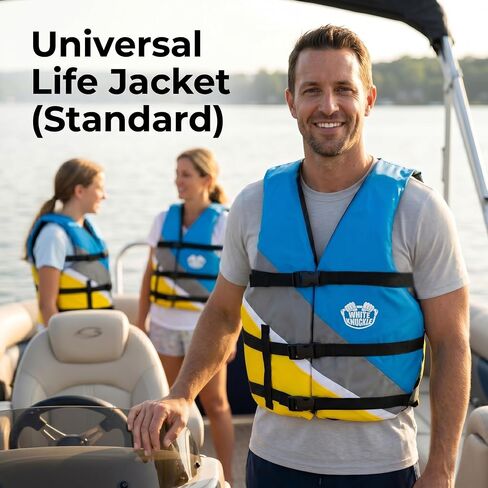 White Knuckle Life Jackets for Adults, Pack of 4 Universal Adult Life Vest, US Coast Guard Approved Boating Safety Vest with Storage Bag, Adjustable PFD Life Jackets for Men & Women in Kuwait