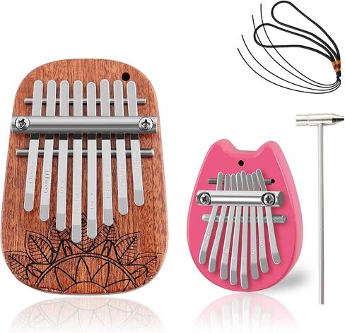 RANMING 17 Keys Kalimba Thumb Piano - Portable Mbira Finger Piano with Gig Bag, Tuning Hammer, Cleaning Cloth, Key Stickers & Finger Covers, Complete Musical Instrument Gift Set for Adults Beginners in Saudi Arabia