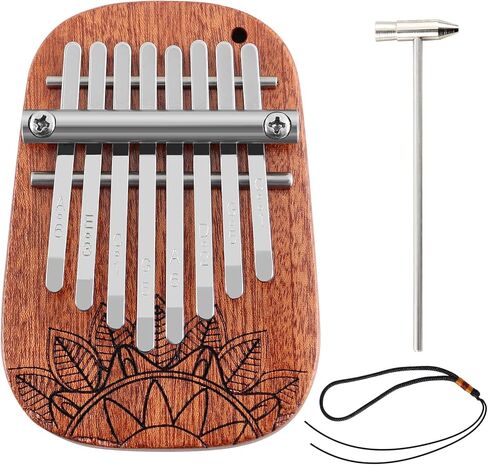 RANMING 17 Keys Kalimba Thumb Piano - Portable Mbira Finger Piano with Gig Bag, Tuning Hammer, Cleaning Cloth, Key Stickers & Finger Covers, Complete Musical Instrument Gift Set for Adults Beginners in Saudi Arabia