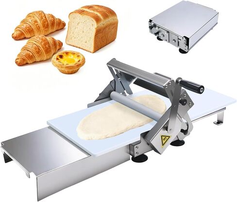Folding Dough Sheeter, Manual Dough Rolling Machine, Stainless Steel Dough Roller with 56 Adjustable Thickness Settings, Foldable for Home, Bakery, Restaurant, Pizza Shop in Saudi Arabia