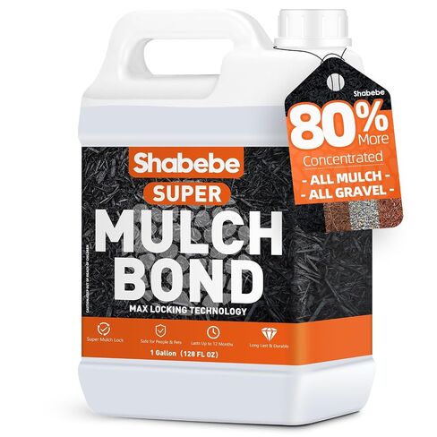 Mulch Bond, 4 Gallon Rock Glue for Landscaping Heavy Duty Gravel Binder & Stone Adhesive, Fast-Drying, Non-Toxic, Weather-Resistant, Strong Hold for Slopes, Walkways, Mulch Hold & Pine Straw in Kuwait