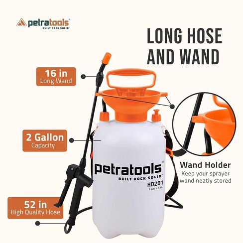 مجموعة PetraMax Lockscape Mulch Glue للمناظر الطبيعية - 1 جالون غراء Mulch (عبوتان) + بخاخ مضخة Petratools HD201 سعة 2 جالون، مثبت المهاد لأسرة الحديقة واللحاء وقش الصنوبر والمناظر الطبيعية in Kuwait