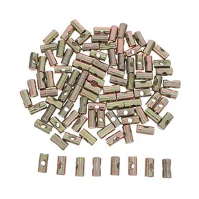INOOMP 100pcs M6 Slotted Cross Dowel Connectors Carbon Steel Furniture Connector Screws for Chairs and Bed Frame Quick Assembly with Smooth Surfaces for Bed Frame Construction and Repairs in Kuwait