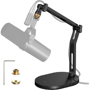 Aokeo Mic Stand,Desk Mount Desktop Microphone Arm with 3/8" to 5/8" Adapter,Compatible Blue Yeti,HyperX QuadCast,SoloCast,Shure SM7B,MV7X in Saudi Arabia