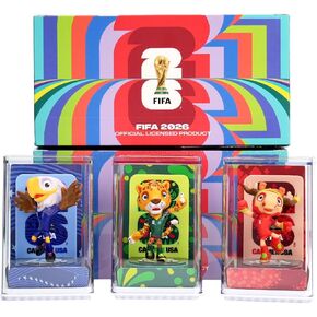 مجموعة تماثيل تميمة مرخصة رسميًا لكأس العالم FIFA 2026 مقاس 4 بوصات (مابل وزايو وقابض)، شخصيات كرة قدم قابلة للتجميع، فكرة هدية - مشجعي الرياضة - نموذج لهواة الجمع in Kuwait