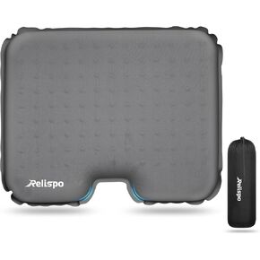 Self-Inflating Travel Seat Cushion for Airplane, Upgraded 2.5" Extra-Thick Portable Travel Cushion with High-Density Foam, Ergonomic Pressure Relief Stadium Seat Cushion for Flights Camping in Kuwait