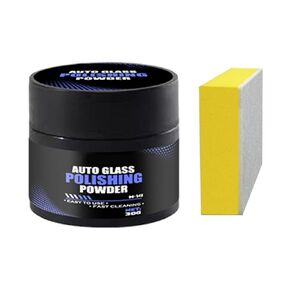 Car Glass Polishing Powder - Invisible Restorer Scratch Remover - Glass Repair Oil Film Polishing Powder | for Men Dad Husband Son Adults Family Truck SUV Windshield Window Mirror in Kuwait