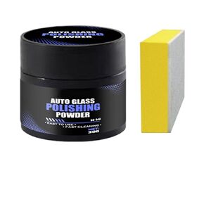 Car Glass Cleaning Powder | Waterproof Scratch Remover Restorer | Glass Repair Oil Film Polishing Powder,for Men Dad Husband Son Adults Family Truck SUV Windshield Window Mirror in Kuwait