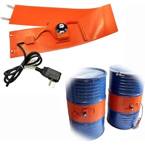 1800W Metal Drum Heater with Adjustable Thermostat, Oil Drum Heating Belt for 100L Grease Keg & Honey Pail, 11.8"x47" Heating Band for Optimal Temperature Regulation & Effici in Kuwait