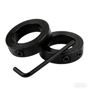 2-Pack High Precision 1" Bore Double Split Clamp-On Shaft Collars, Carbon Steel Black Oxide with Set Screws and Hex Key for CNC, Linear Rails, Industrial Equipment in Kuwait