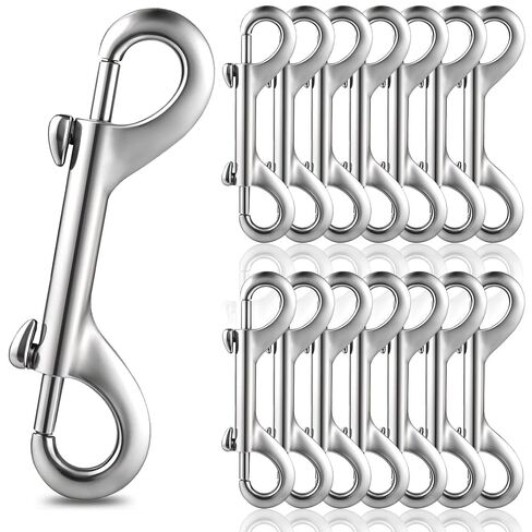 15PCS 4.7" Double Ended Bolt Snaps Hooks 220lbs Load Capacity Zinc Alloy Buckles, Heavy Duty Trigger Chain Metal Clips Key Holder Snap for Water Bucket/Horse Feed/Hammocks in Kuwait