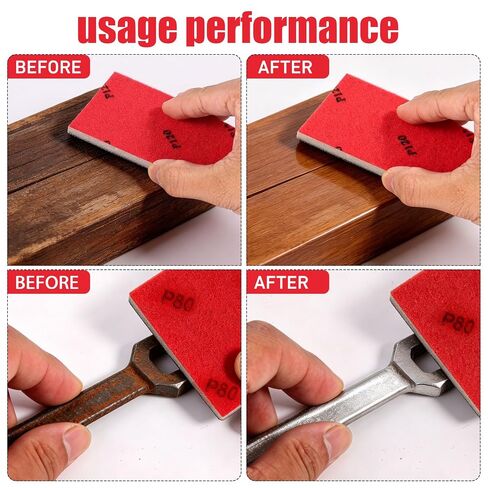 24 Pcs 80-3000 Grit Sanding Sponge Assortment, Wet Dry Sanding Blocks, 3×4 Inch in Kuwait